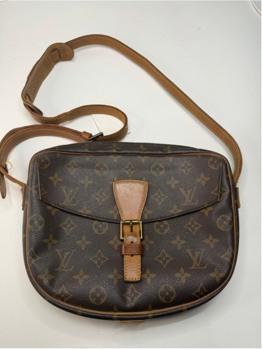 Women's Louis Vuitton Jeune Fille Canvas Crossbody Bag Brown/Tan